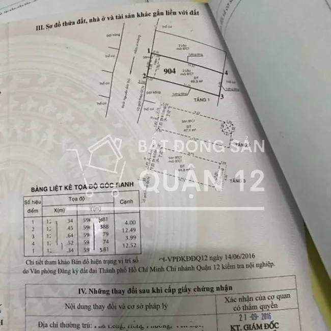 Q12.192. hxh 5m, khu phân lô đồng bộ, 4 tầng btct, nhỉnh 4 tỷ.