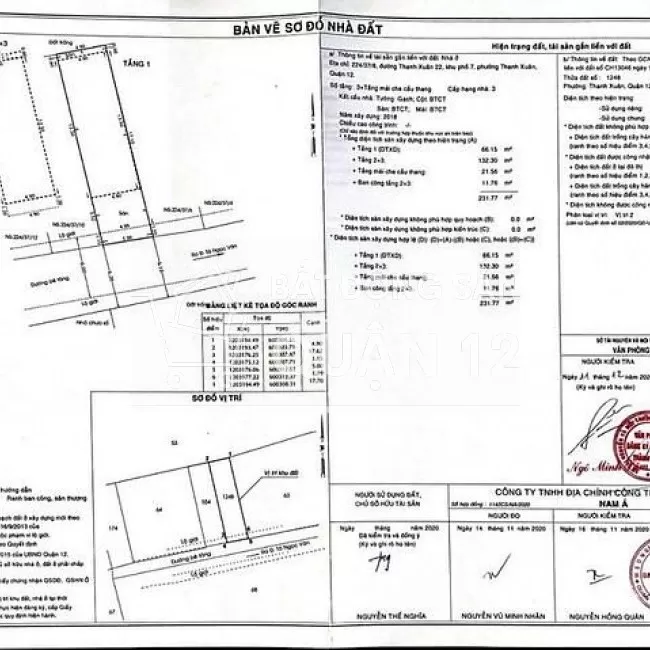 Bán nhà 1 trệt 3 lầu đường TX22, DT 5x19, Giá 5.5 tỷ