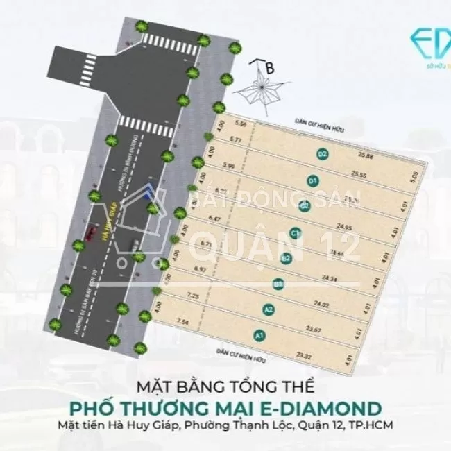 Bán đất mặt tiền Hà Huy Giáp - Q12, 125m2 thổ cư đẹp lung linh.