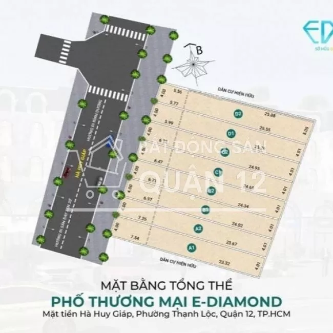 Bán đất mặt tiền Hà Huy Giáp - Q12, 125m2 kinh doanh sầm uất..
