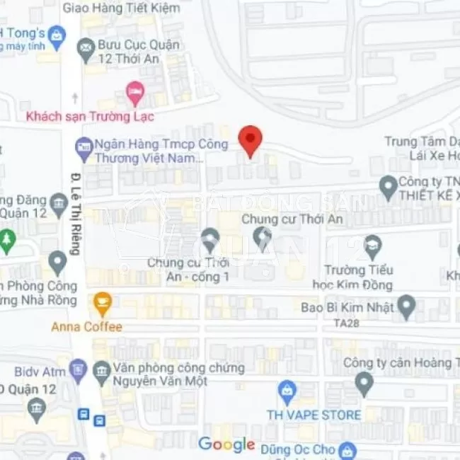Bán đất khu biệt thự quận 12 hẻm 1 sẹc đường Lê Thị Riêng
