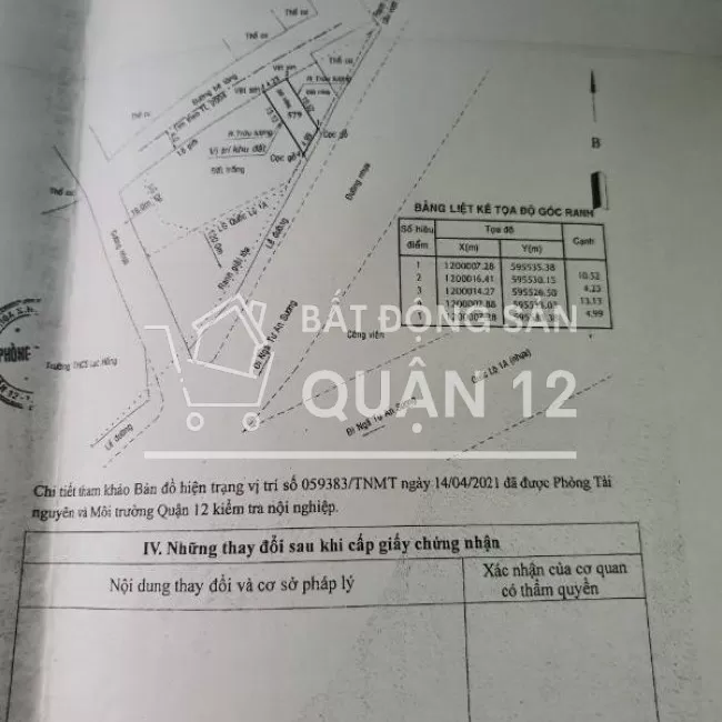 Bán đất 2 mặt tiền, QL 1A, hướng Đông Nam, ngang 5m