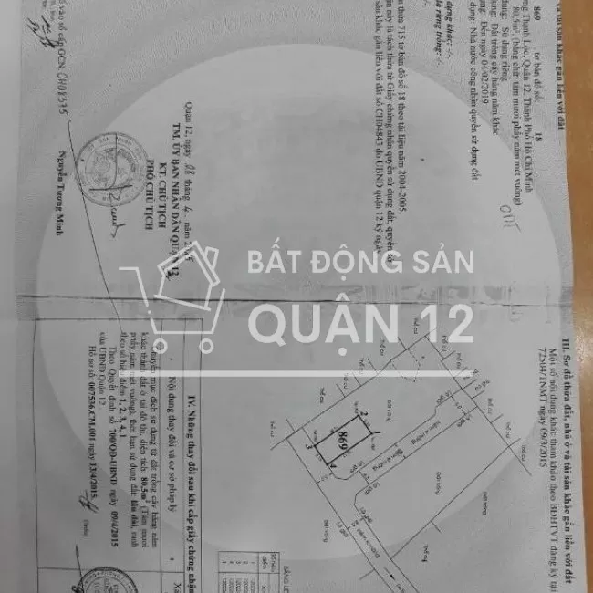 Chính chủ bán đất 5.8x14 hẻm 7m đường Thạnh Lộc 22