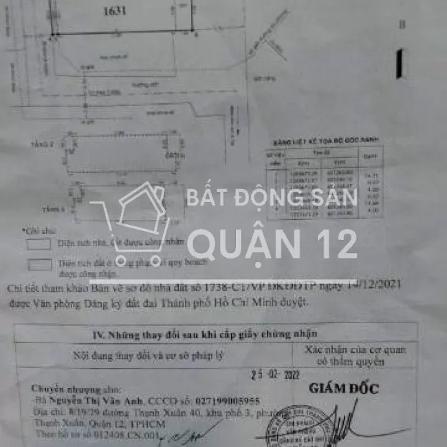 Bán nhà 4x16 2 lầu Ngay chợ Thạnh Xuân hẻm 6m