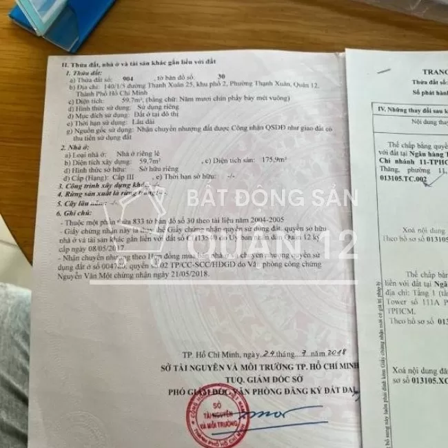 Bán gấp nhà Thạnh Xuân khu 19 căn, Quận 12, dân cư yên tĩnh, nhựa 6m