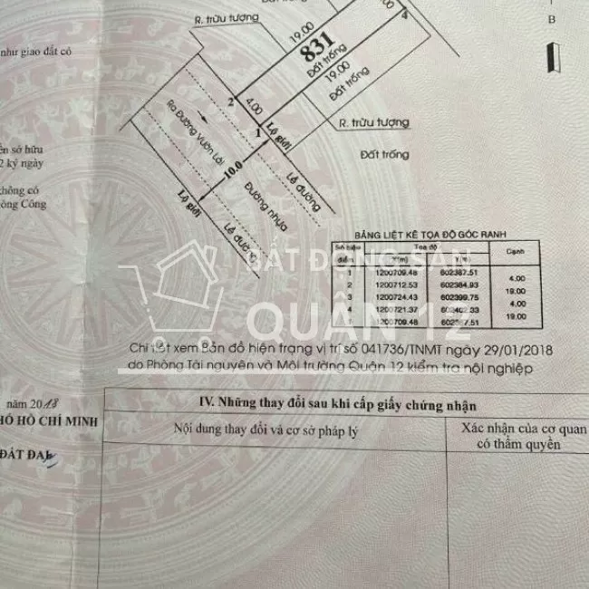 Cần tiền bán gấp lô đất 4x19m đường 10m đường An Phú Đông 9 cầu An Lộc