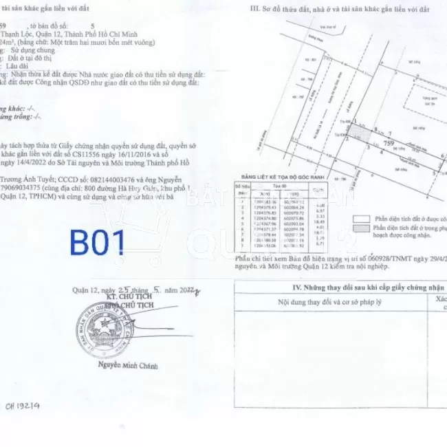 Quận 12, đất kinh doanh mặt tiền Hà Huy Giáp. Đường mở rộng 30m