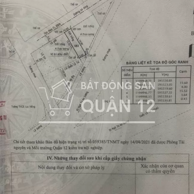 Bán 50m2 đất mặt tiền đường Quốc Lộ 1A, Phường Trung Mỹ Tây, Quận 12