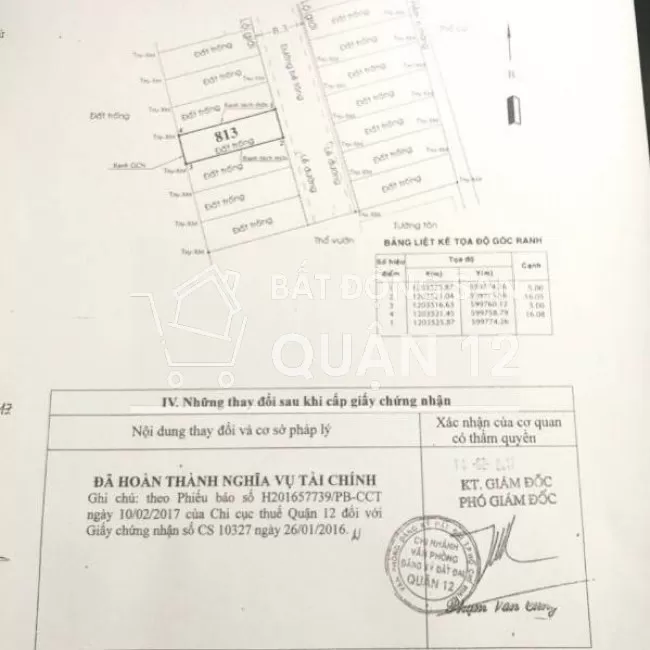 Bán Đất 2MT Gía Rẻ Thạnh Xuân 25 Dt:5x16m giá 3,55 tỷ.