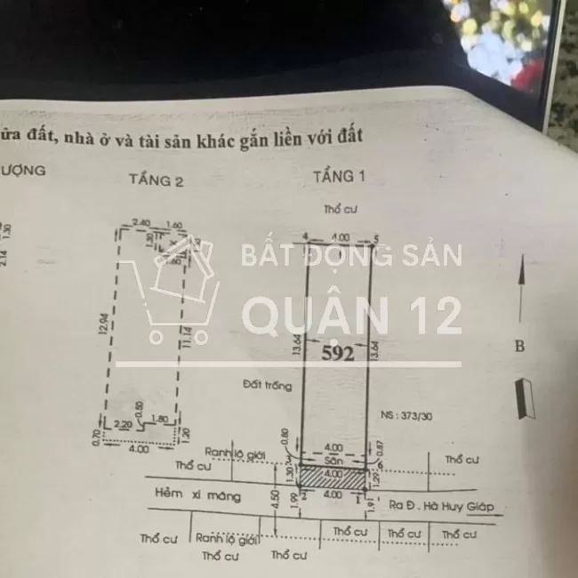 Chính chủ cần bán nhà quận 12 miễn trung gian