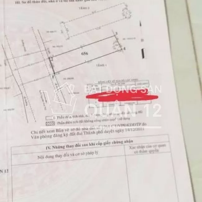Bán nhà MT chợ Trần Quang Cơ, P.HT,Q12, DT: 69,4 m2 ,3PN, 2WC