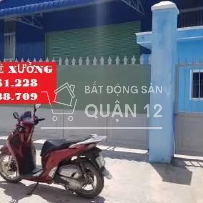 Cho thuê nhà xưởng nằm đường nguyễn văn quá, quân 12.   1200m2