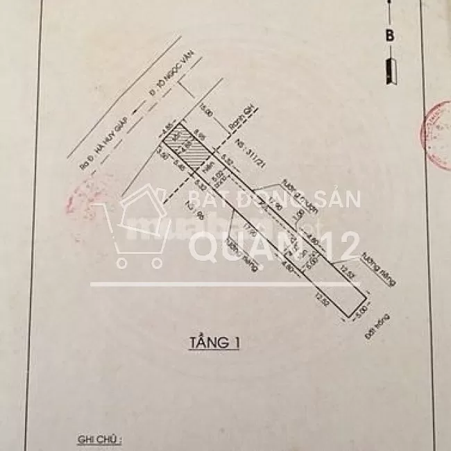 Bán nhà MT đường Tô Ngọc Vân đối diện trường Nguyễn Văn Thệ Giá 16.5ty