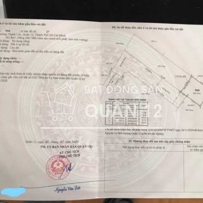 Bán đất siêu đẹp giá 6,5 tỷ TL26, Thạnh Lộc, Quận 12, Tp Hồ Chí Minh