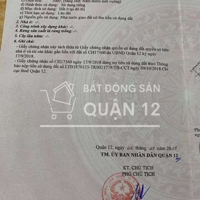 Bán đất 2MT Thạnh Xuân 24, SHR, (5X11m) giá 3,55 tỷ , đất rẻ nhất khu.