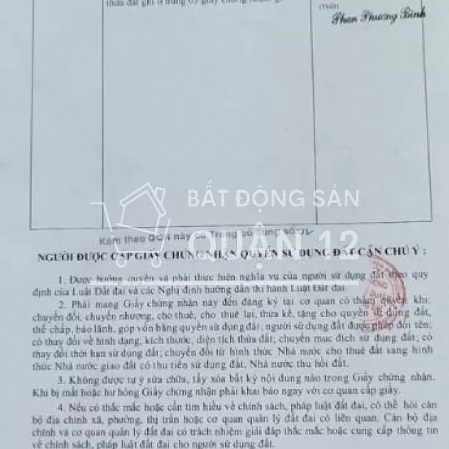 Bán gấp lô đất Quốc Lộ 1A, Phường Thạnh Xuân Q12, thổ cư 94m2