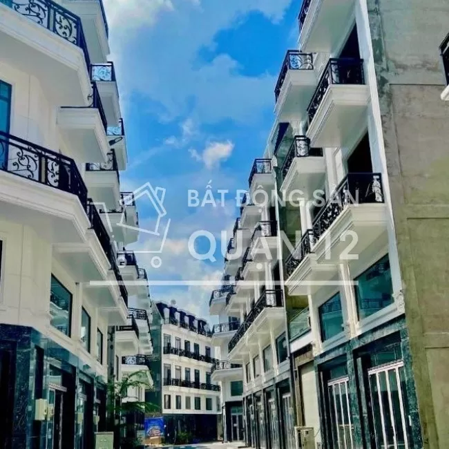 nhà phố Q12 The Sol Residence 1 trệt 3 lầu 4 tỷ X