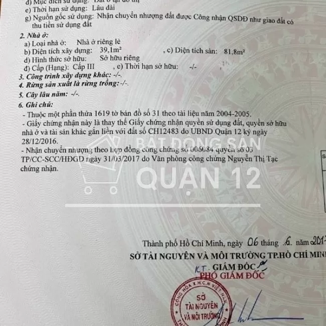 Nhà Phường Thạnh Xuân , TX 33 . 1 Trệt 1 lầu , 4*14m , 3,85 tỷ ,hẻm 6m
