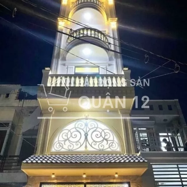 Nhà 1 trệt 3 lầu hẻm 8m xe hơi đậu trong nhà vị trí đẹp quận 12