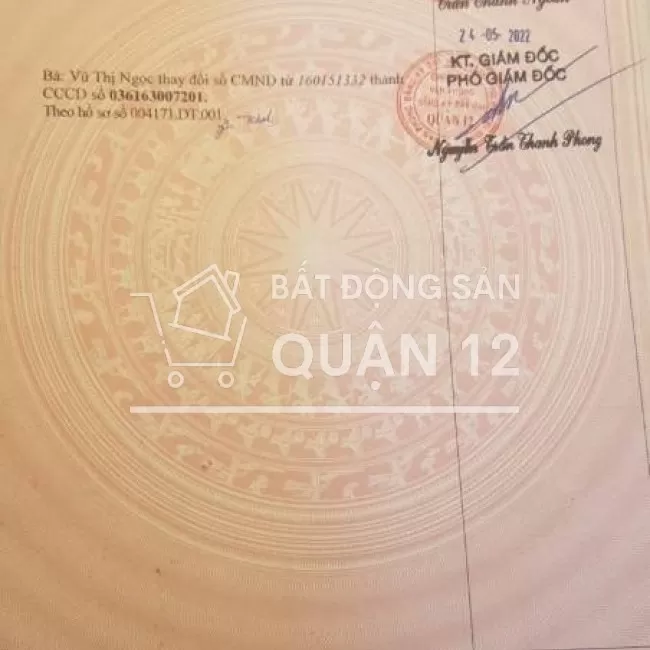 BÁN NHÀ TÂN CHÁNH HIỆP QUẬN 12