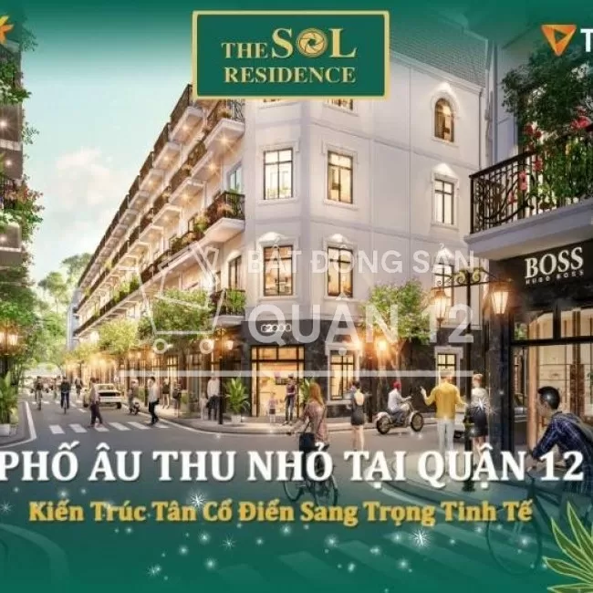 Mở Bán nhà phố ven sông The Sol Residence Phường Thạnh Xuân Quận 12 