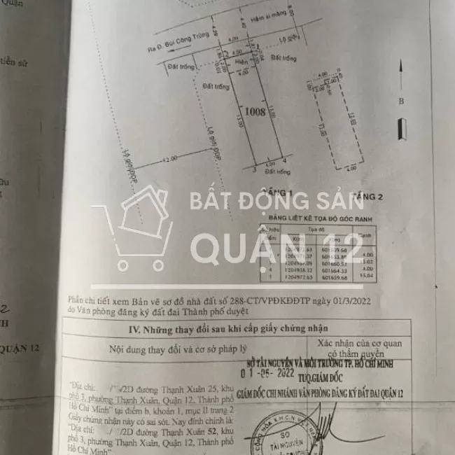 Cần bán gấp căn nhà Thạnh Xuân, Quận 12. DT: 116m2, giá 3 tỷ 850