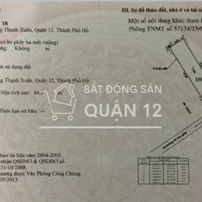 Nhà Bán tại 112/5 Đường TX38, phường Thạnh Xuân, KP3, QUận 12, Tp.HCM