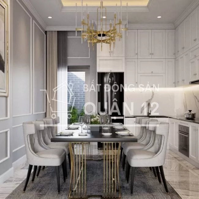 bán nhanh nhà 1 trệt 4 lầu, đường 12m, có gara ôtô, 4,5x15m. Giá: 4tỷ8