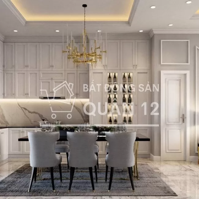 bán nhanh nhà 1 trệt 4 lầu, đường 12m, có gara ôtô, 4,5x15m. Giá: 4tỷ8
