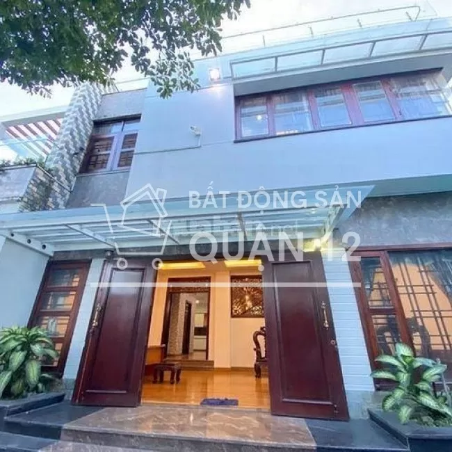 Biệt thự 1 trệt 2 lầu, 15mx20m. Đường nhựa, thông 12m có vỉa hè