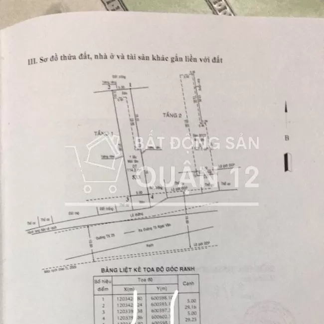 Nhà MT (Thạnh Xuân 25). Kinh Doanh & Cty. (5 x 29m2) Giá:(12.3)Tỷ