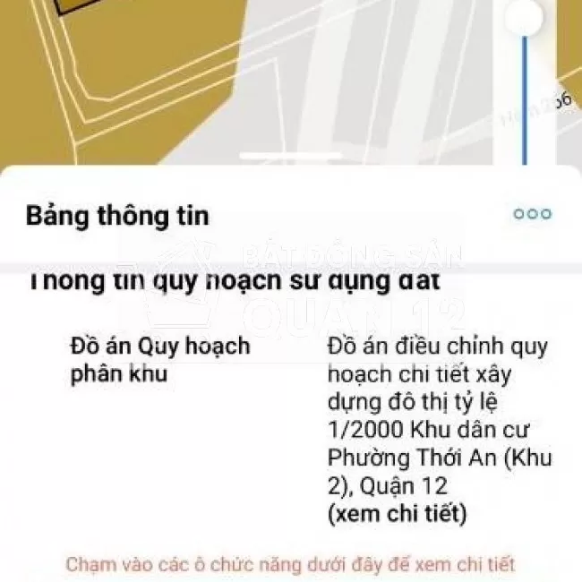 Bán lô đất diện tích 262,2 m2 mặt tiền đường Lê Thị Riêng Quận 12