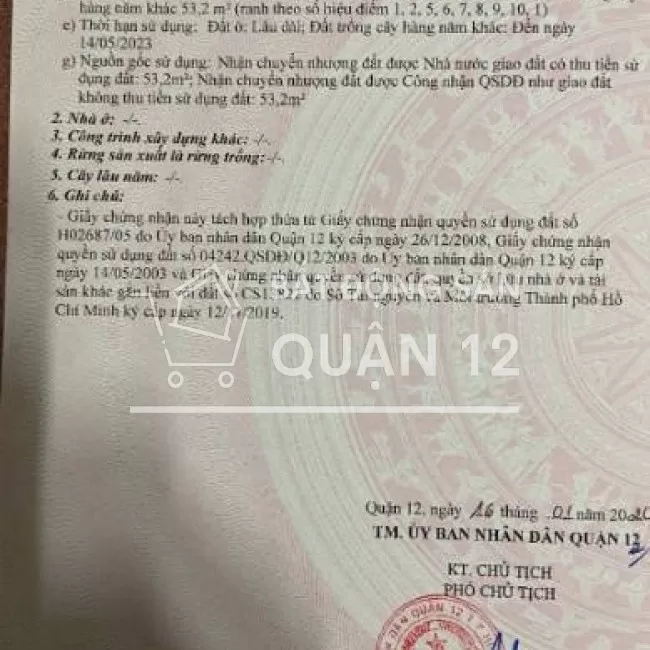 Bán đất MT An Phú Đông (4x26m) giá 4 tỷ ,đường 8m.Lh 0919077588 Mr Đạo