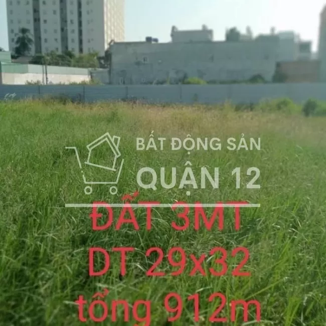 Bán gấp đất 1/thạnh lộc 27 ,quận12 ,912m2 thổ cư 