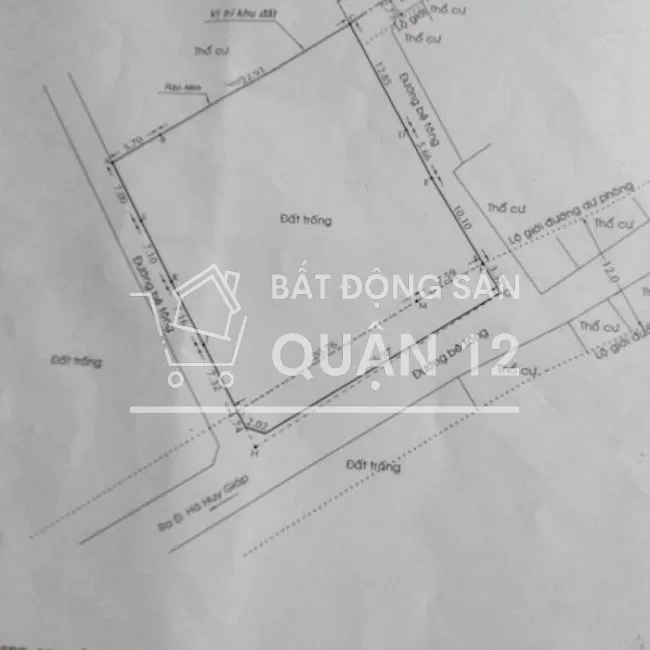 Bán gấp đất 1/thạnh lộc 27 ,quận12 ,912m2 thổ cư 