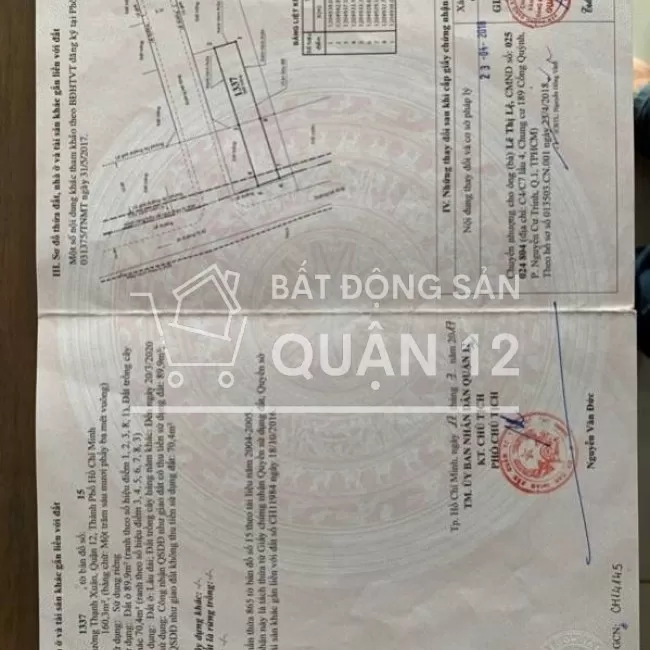 Bán đất mặt tiền rạch cầu số 4 TX52