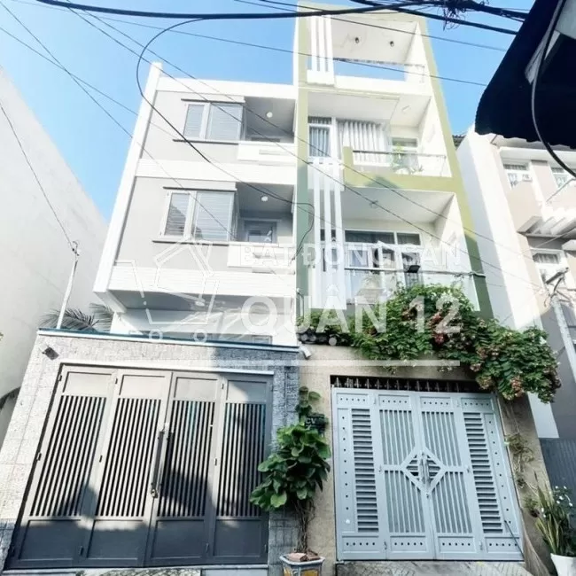 Q12.498. hxh 1, dương thị mười q12, giáp gò vấp, nhà đẹp 4 tầng btct,