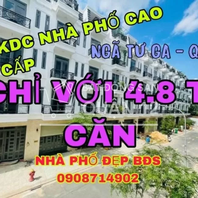 Nhà Phố Ngã tư ga , diện tích 4x20 đúc 1 trệt 3 lầu 