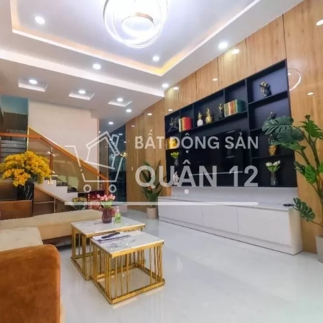 Nhà mới 4 lầu có thang máy giá 4.8 tỷ DT 4.5x18m đường Hà Huy Giáp Q12