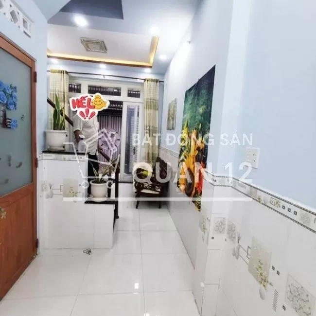 Q12.378. HẺM XE HƠI TỚI NHÀ, CÁCH MT ĐƯỜNG HUỲNH THỊ HAI 50M, 4 TẦNG,