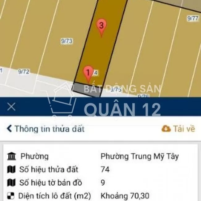 Bán nhà mặt tiền đường Trung Mỹ Tây 12, phường Trung Mỹ Tây, quận 12