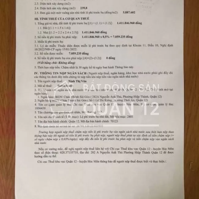 Bán nhà Phan Văn Hớn hẻm 6m, SH, 2 tầng, 