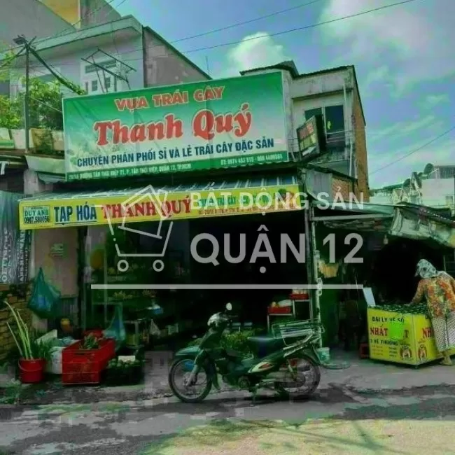 Bán nhà mặt tiền TTH 21  Quận 12, khu hợp chợ tự phát kinh doanh