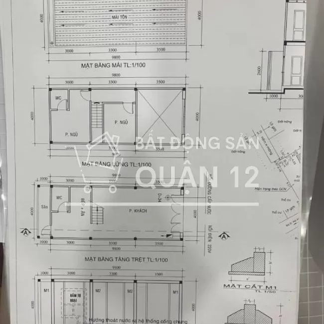 Thạnh Lộc 29. Bán nhà + đất.(8x13m) 1tr,2l 1tum Gía 4,7 tỷ+GPXD