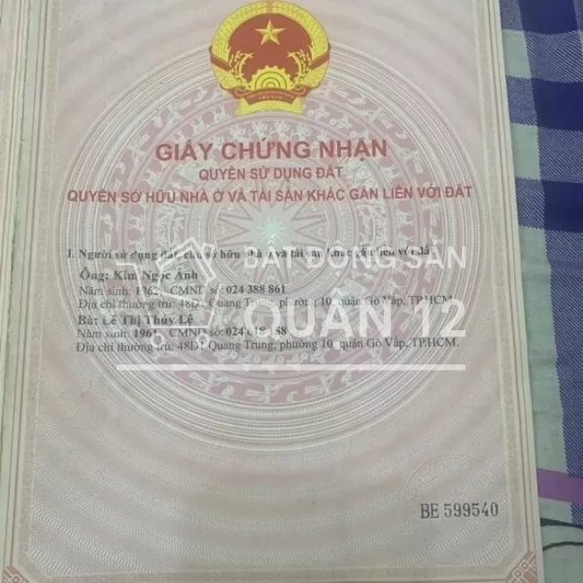 Bán nhà chính chủ 4x25. Hẻm 5m 1 sẹc TA22, Quận 12