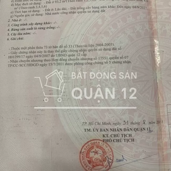 Bán nhà chính chủ 4x25. Hẻm 5m 1 sẹc TA22, Quận 12