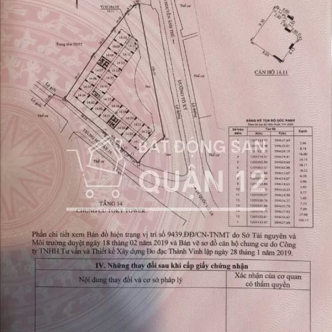 Cần bán căn hộ Tô Ký Tower 60m2, Trung Mỹ Tây, Quận 12