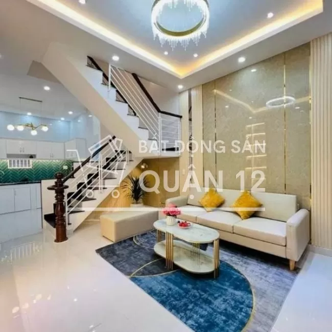Bán gấp nhà riêng quận 12, 1 trệt 1 lầu 4 PN 3 WC. 