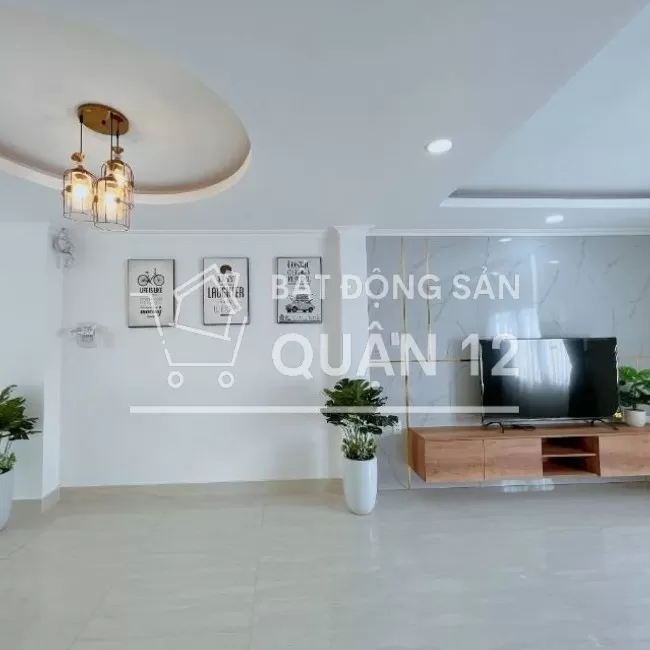 Nhà phố hoàn thiện trung tâm Q12, 3 lầu 225m2/4tỷ7 SHR có bank hổ trợ 