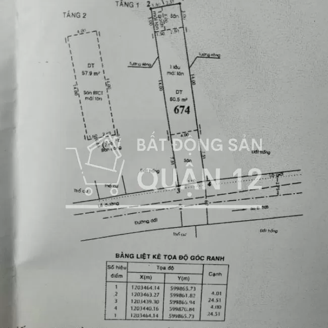 Bán nhà 1 sẹc TX 25 giá 5,1 tỷ, P. Thạnh Xuân, Quận 12, Tp Hồ Chí Minh